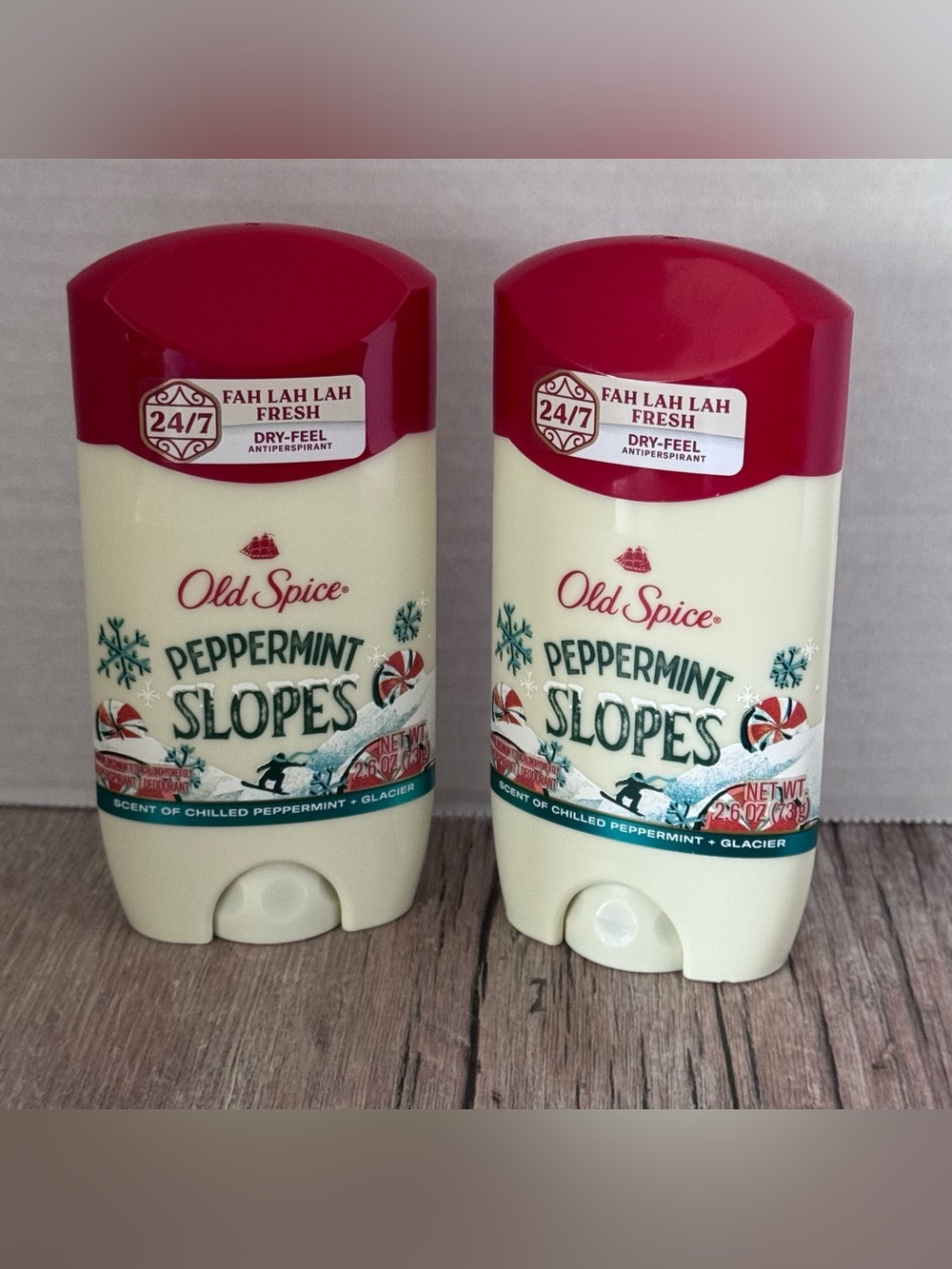 Old Spice Peppermint Slopes 24/7 Antiperspirant Set/2 Expires 8/27